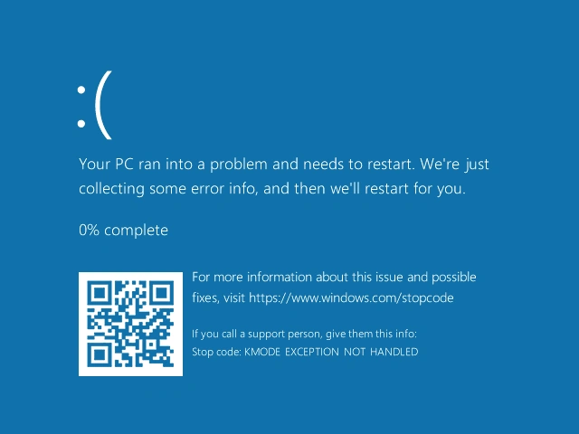 KMODE_EXCEPTION_NOT_HANDLED